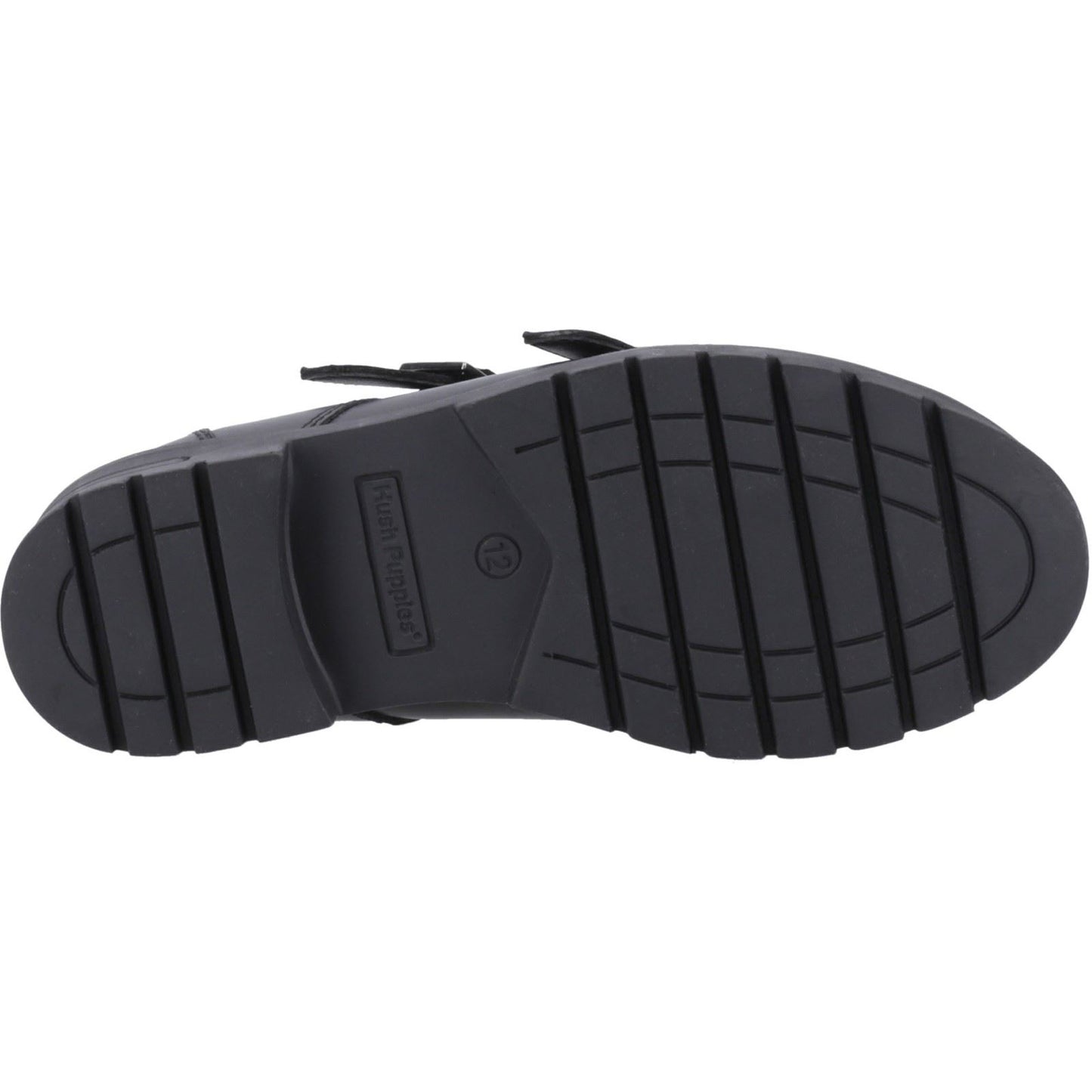 Hush Puppies Ella Leather Junior Black Shoes