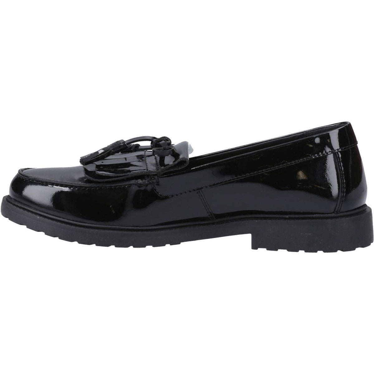 Hush Puppies Verity Kiltie Leather Women's Black Loafers