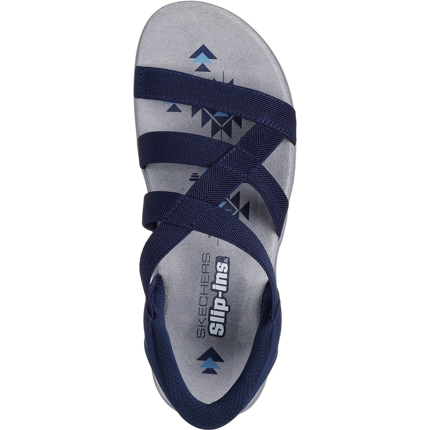 Skechers Women's Reggae Slim Stretch Flex Sandal in Navy