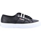 Superga Men's 2750 Tumbled Leather Shoe in Black/White