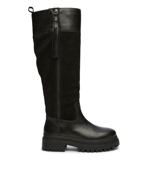 Osprey London The Bramble Tall Leather Women's Black Boots