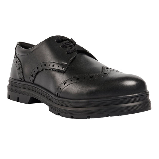 Pod Fiona Smooth Leather Youth Black Brogues