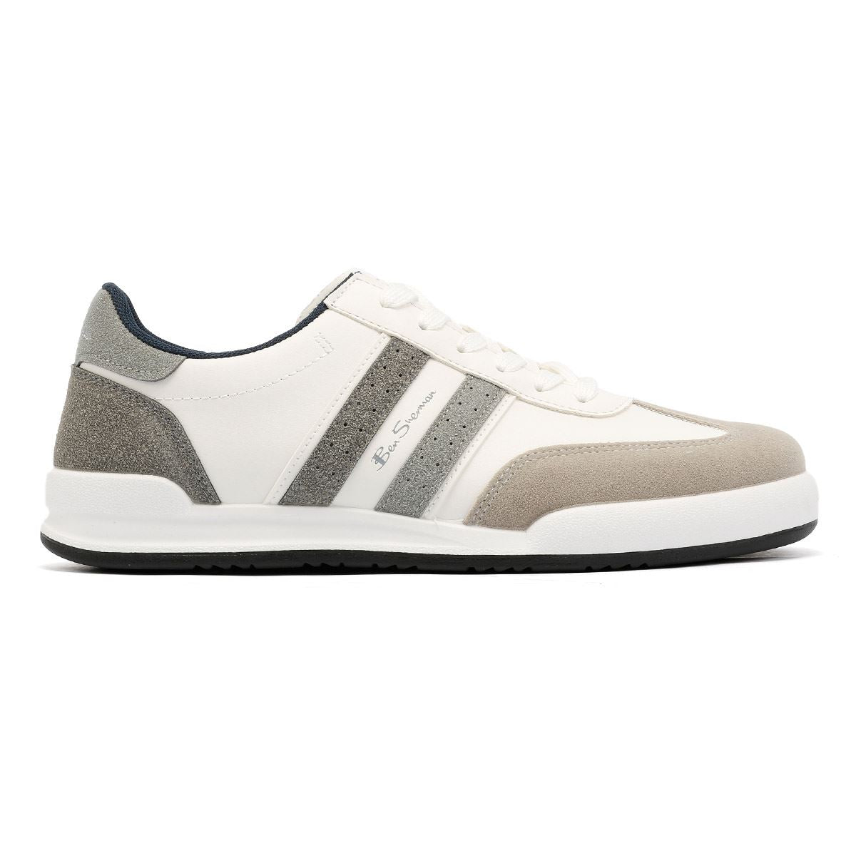Ben Sherman - BS20006 MENS SOKKA TRAINER WHITE/GREY