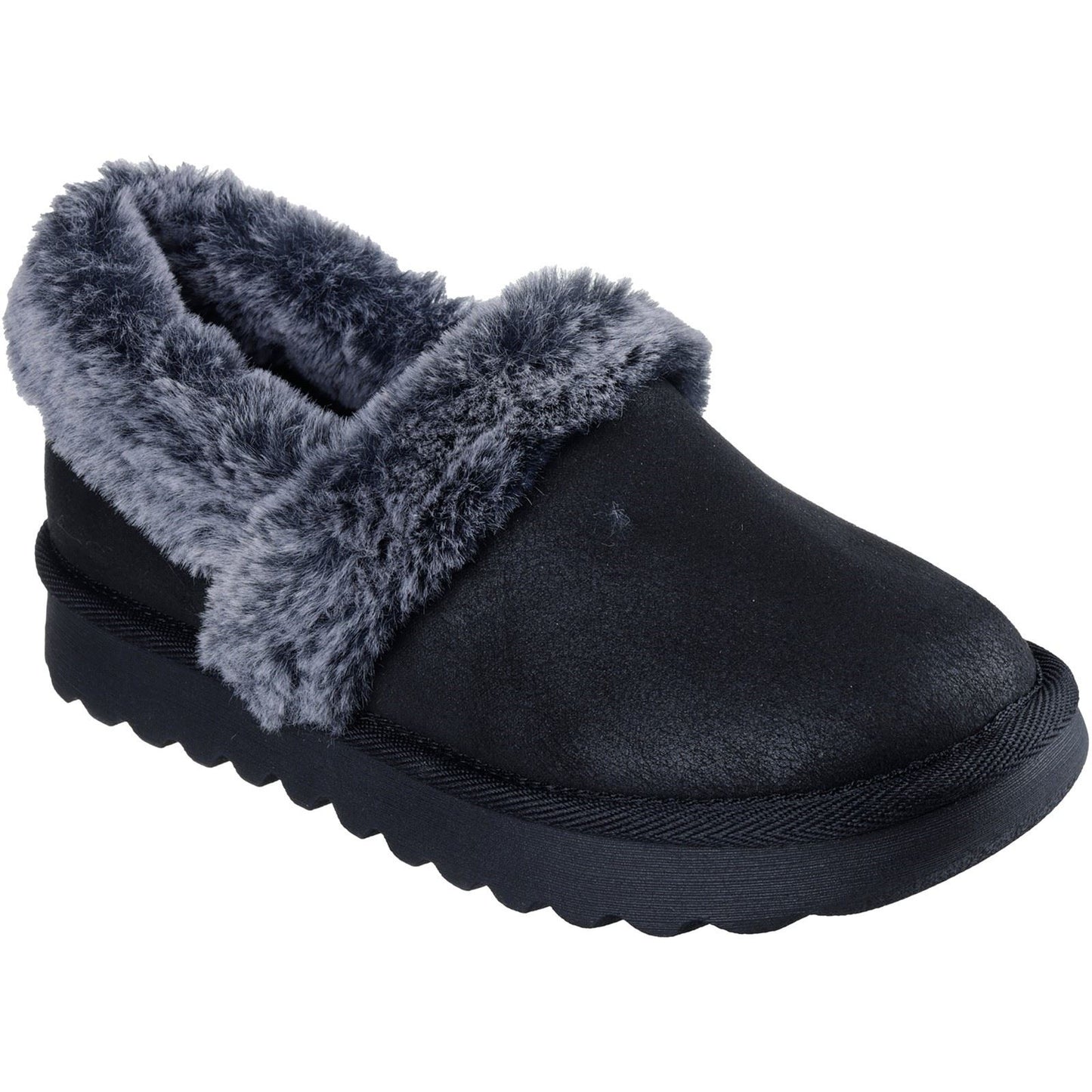 Skechers Cozy Up Polyester Women's Black Slippers