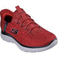 Skechers Men's Summits Key Pace Shoe in Red/Black