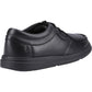 Hush Puppies Ronan Mocc Leather Boy's Black Moccasins Shoes