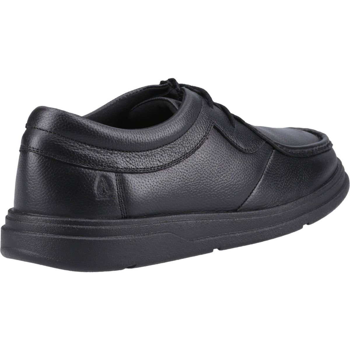 Hush Puppies Ronan Mocc Leather Boy's Black Moccasins Shoes