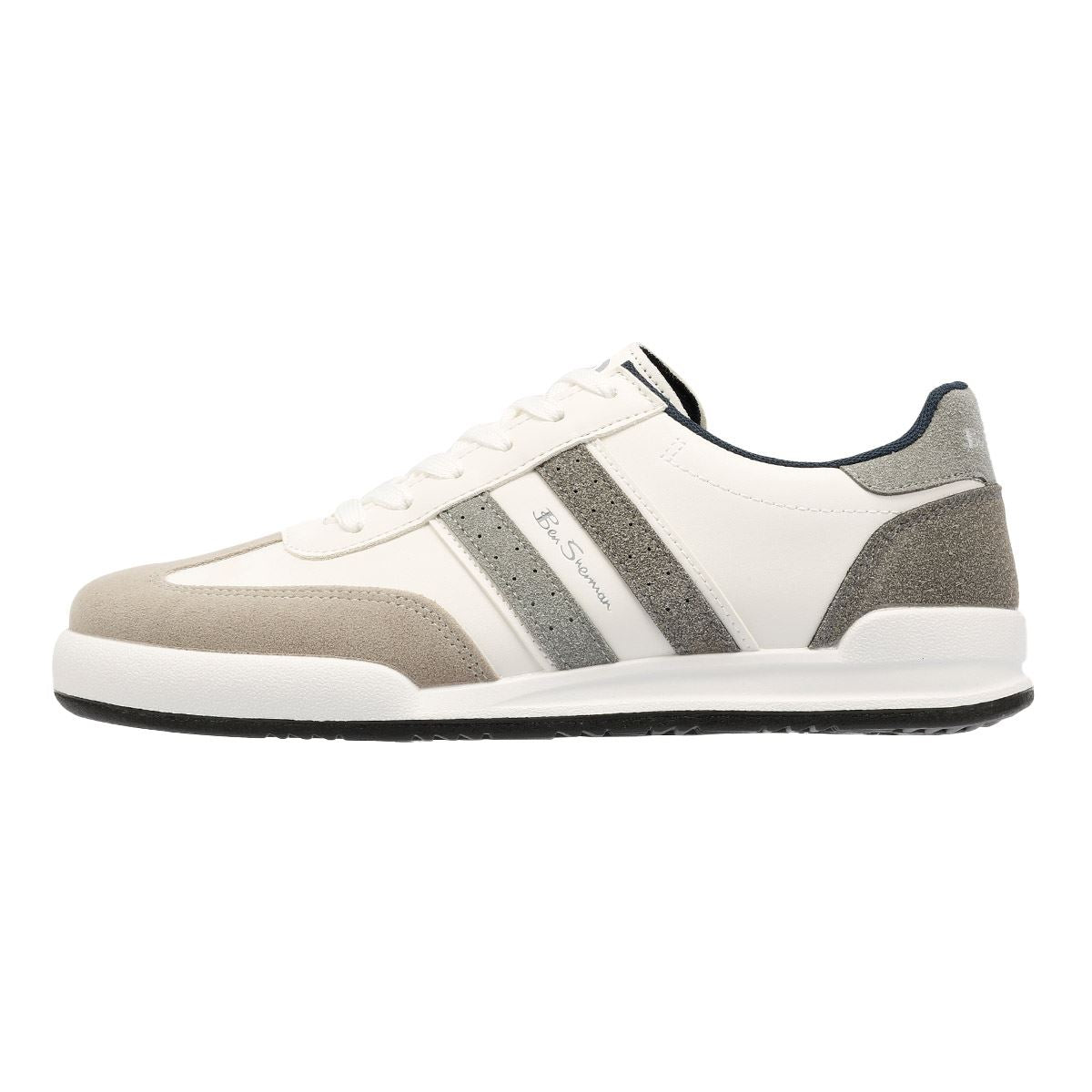 Ben Sherman - BS20006 MENS SOKKA TRAINER WHITE/GREY
