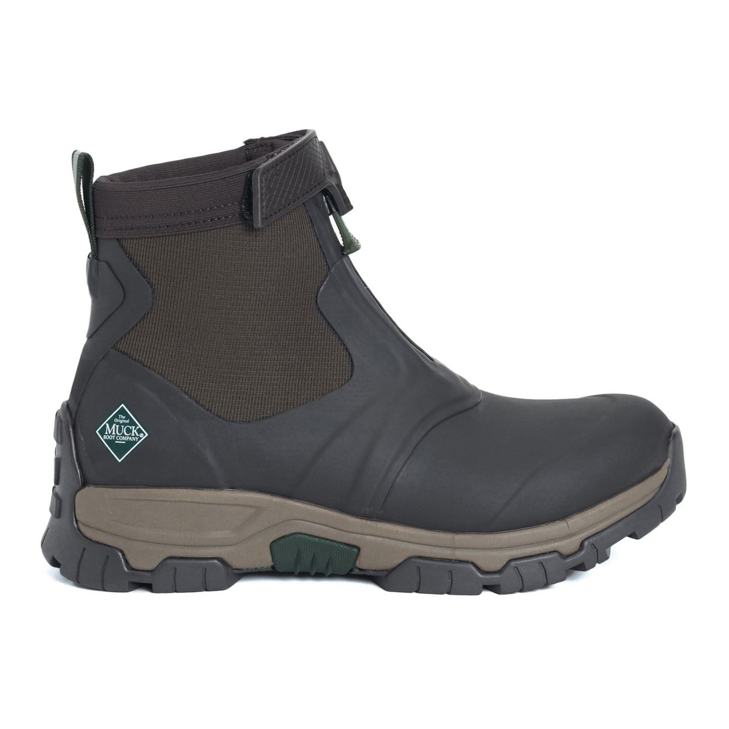 Muck Boots Men's Apex Mid Zip Wellingtons in Dark Brown