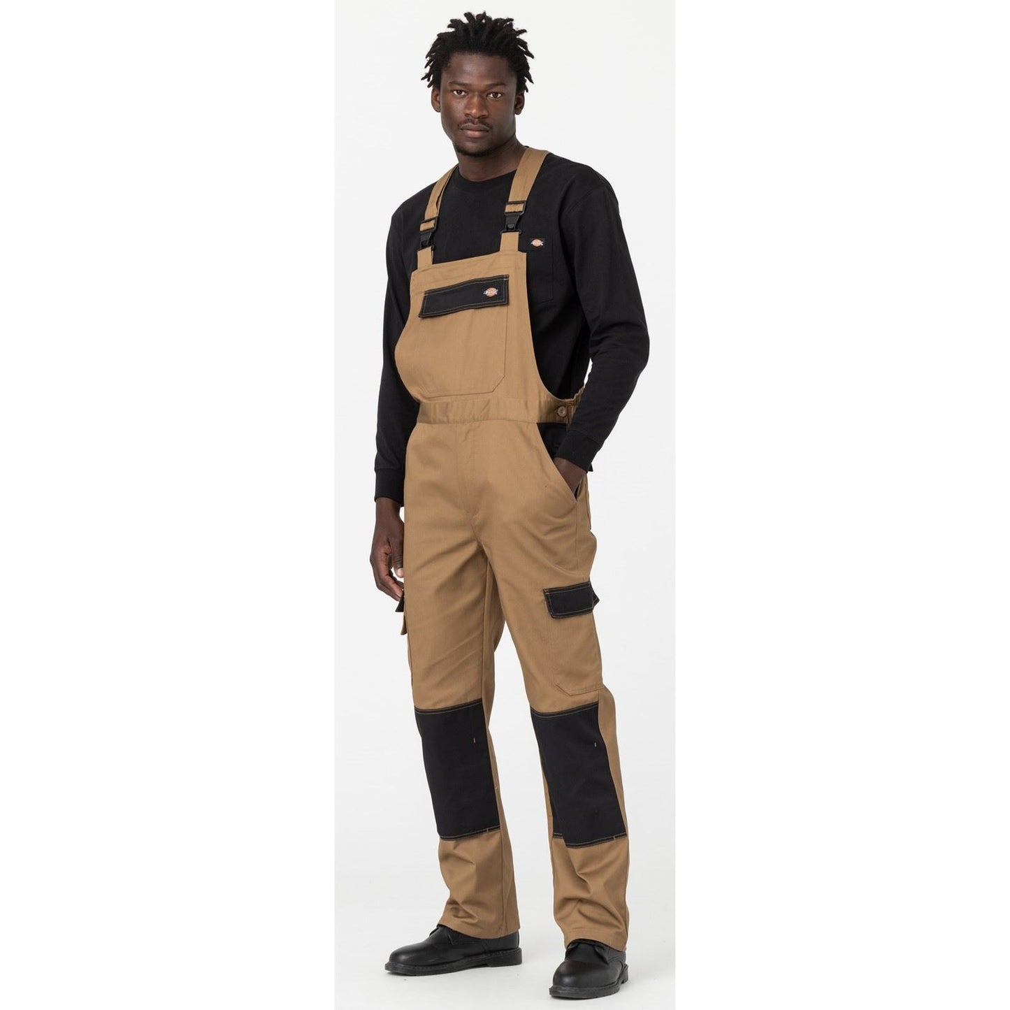 Dickies Men's Everyday Bib and Brace in Antique Penny/Black