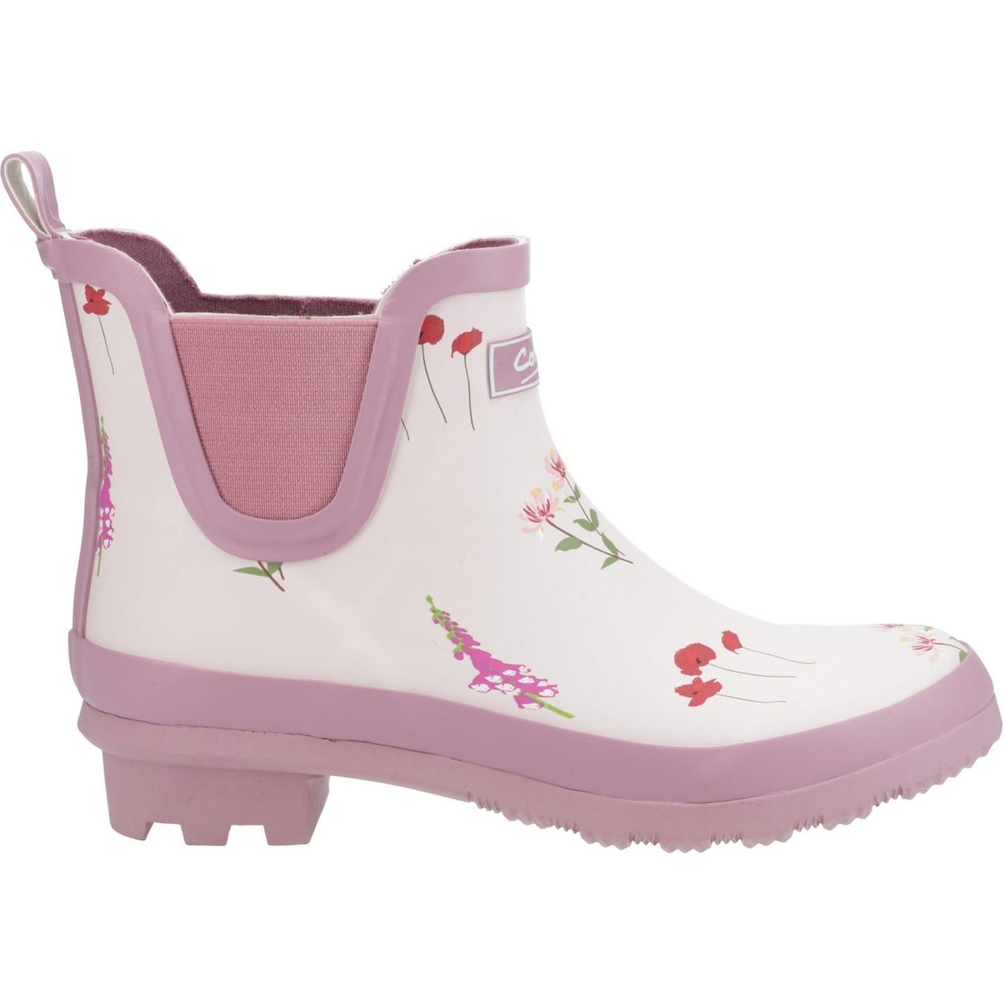 Cotswold Wildflower Ankle Rubber Women's Pink Wellington Boots