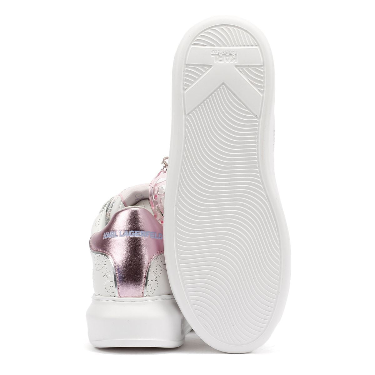 Karl Lagerfeld Kapri NFT Plexi Pendant Leather Women's White/Lilac Trainers
