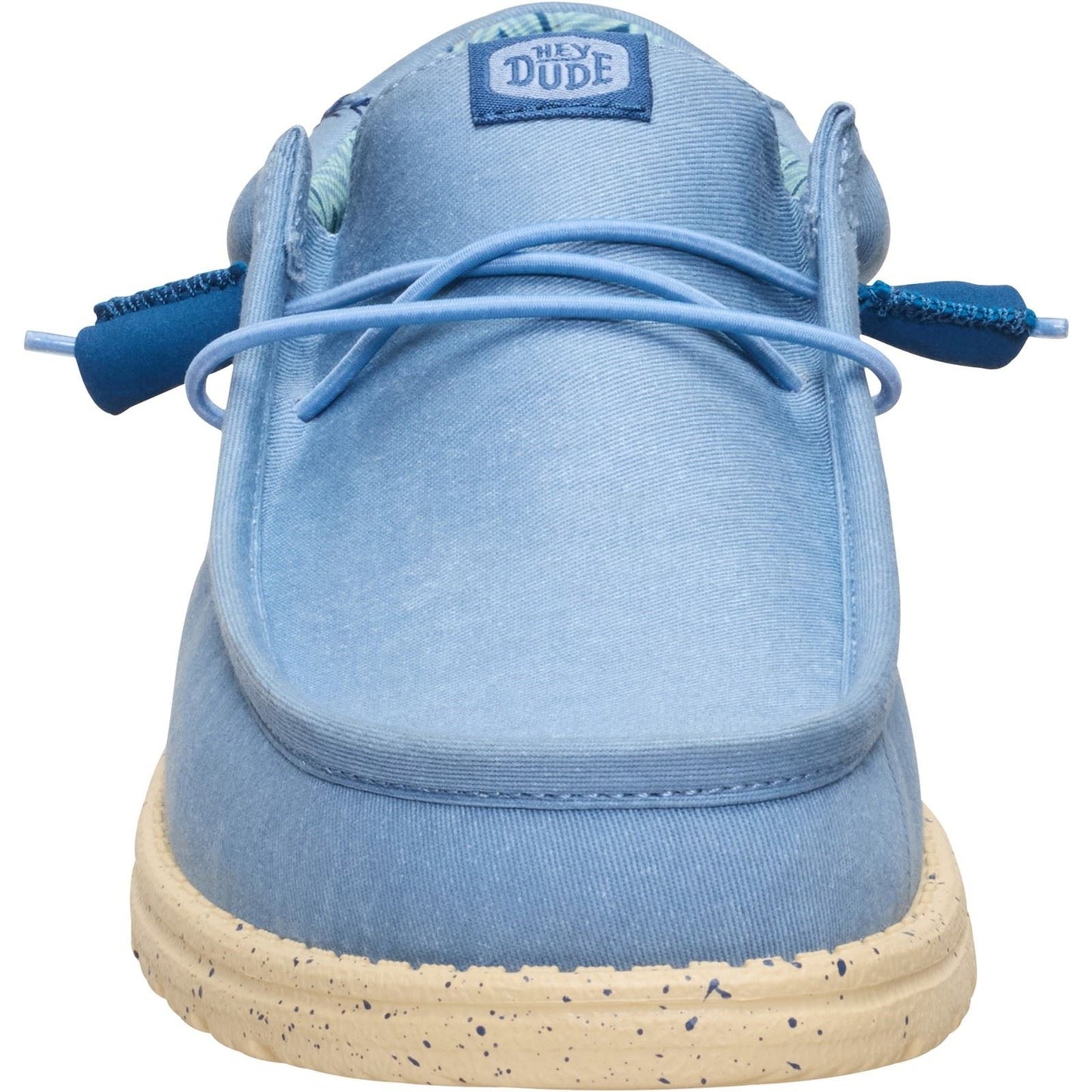 HEYDUDE Wally Stretch Canvas Textile Men's Faded Denim/Boulder Tan Loafers