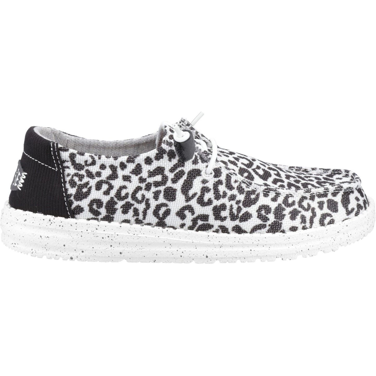 HEYDUDE Women's Wendy Leopard Shoe in Black/Grey