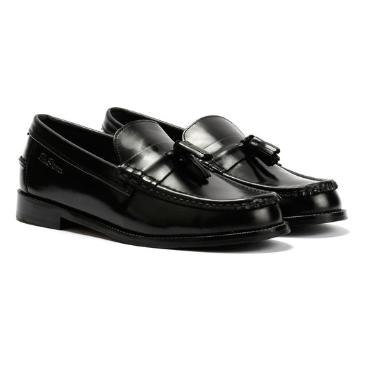 Ben Sherman Sid Brush Off Leather Men's Black Tassel Loafers