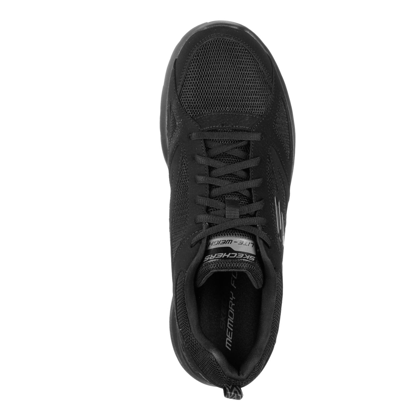 Skechers Men's Dynamight 2.0 Lace Up Memory Foam Trainer in Black