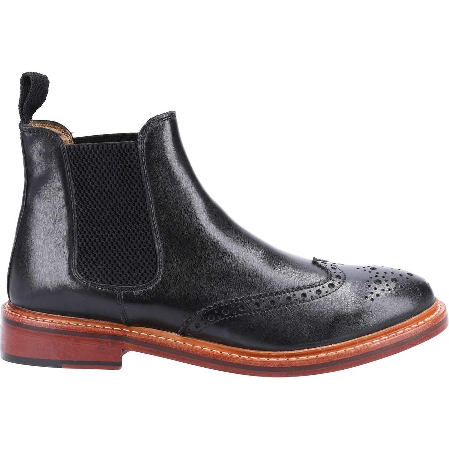 Cotswold Men's Siddington Leather Goodyear Welt Boot in Black