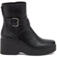 Rocket Dog Jimmy Bangor Polyurethane Women's Black Heeled Ankle Boots