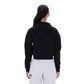 Reebok Avery Oversized Cropped Hoody Cotton Women's Black Hooded Sweatshirt