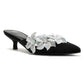 French Connection Victoria Velvet Kitten Heel Women's Black Mules