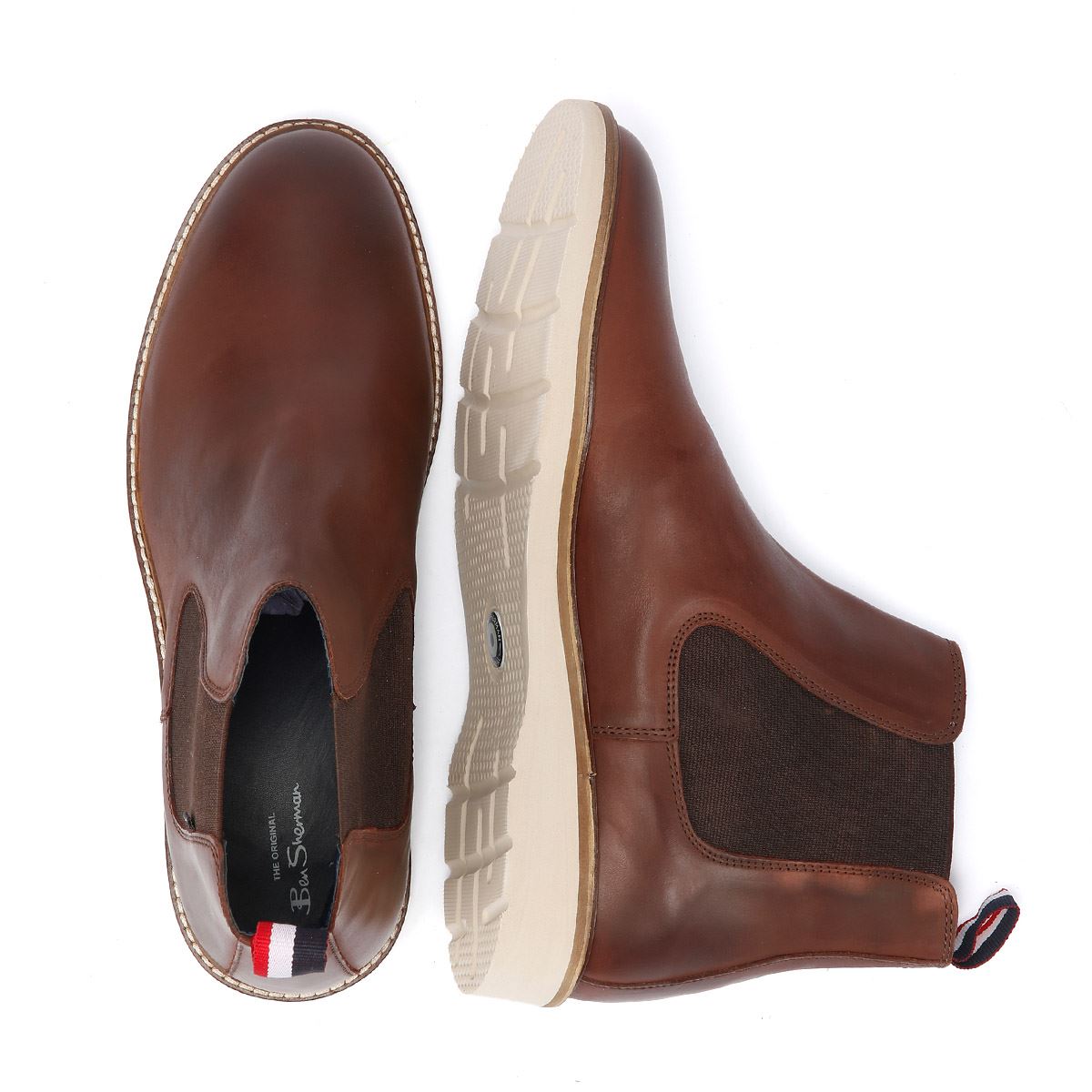 Ben Sherman - BS34633 MENS HAMPTON CHELSEA BOOT LEATHER BURGUNDY