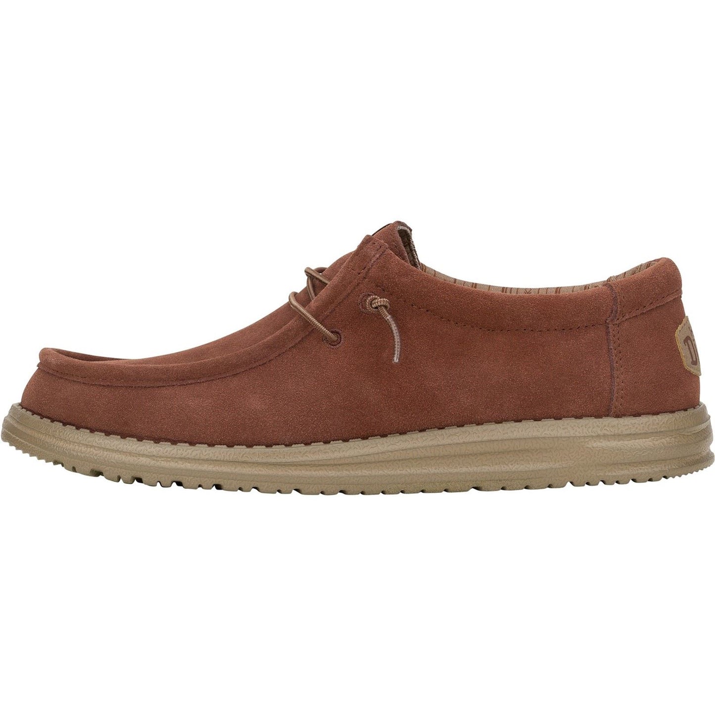 HEYDUDE Men's Wally Suede Shoes in Dark Brown