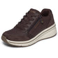 Skechers Billion Flex Luxe Up Leather Womens Chocolate Duraleather/Mesh Trainers