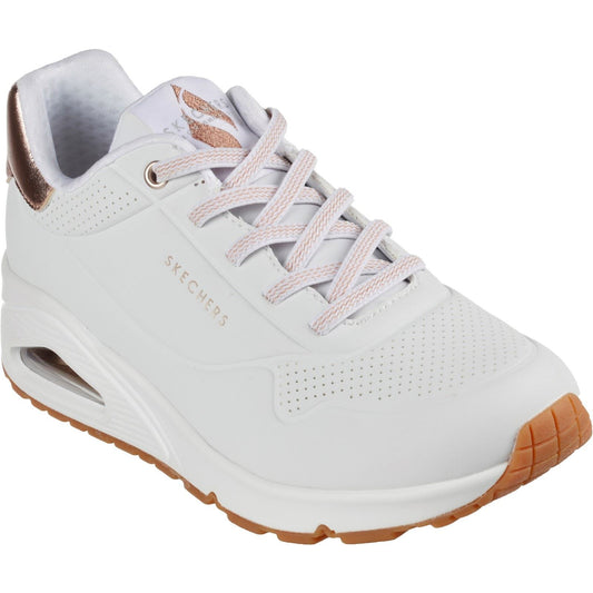 Skechers Women's Uno - Shimmer Away Trainer in White
