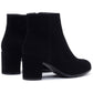 Hush Puppies Claridy Suede Leather Women's Black Heeled Ankle Boots