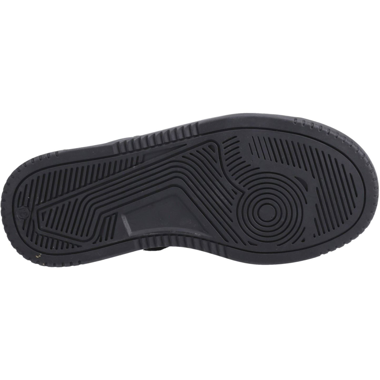 Hush Puppies Dougie Leather Junior Black Trainers