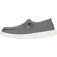 HEYDUDE Women's Wendy Canvas Shoe in Dark Grey