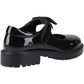 Hush Puppies Astrid Bow Patent Leather Youth Black Shoes