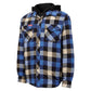 Hard Yakka Men's Quilted Flannel Shacket in Blue