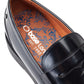 Base London Men's Sid Penny Loafer in Black