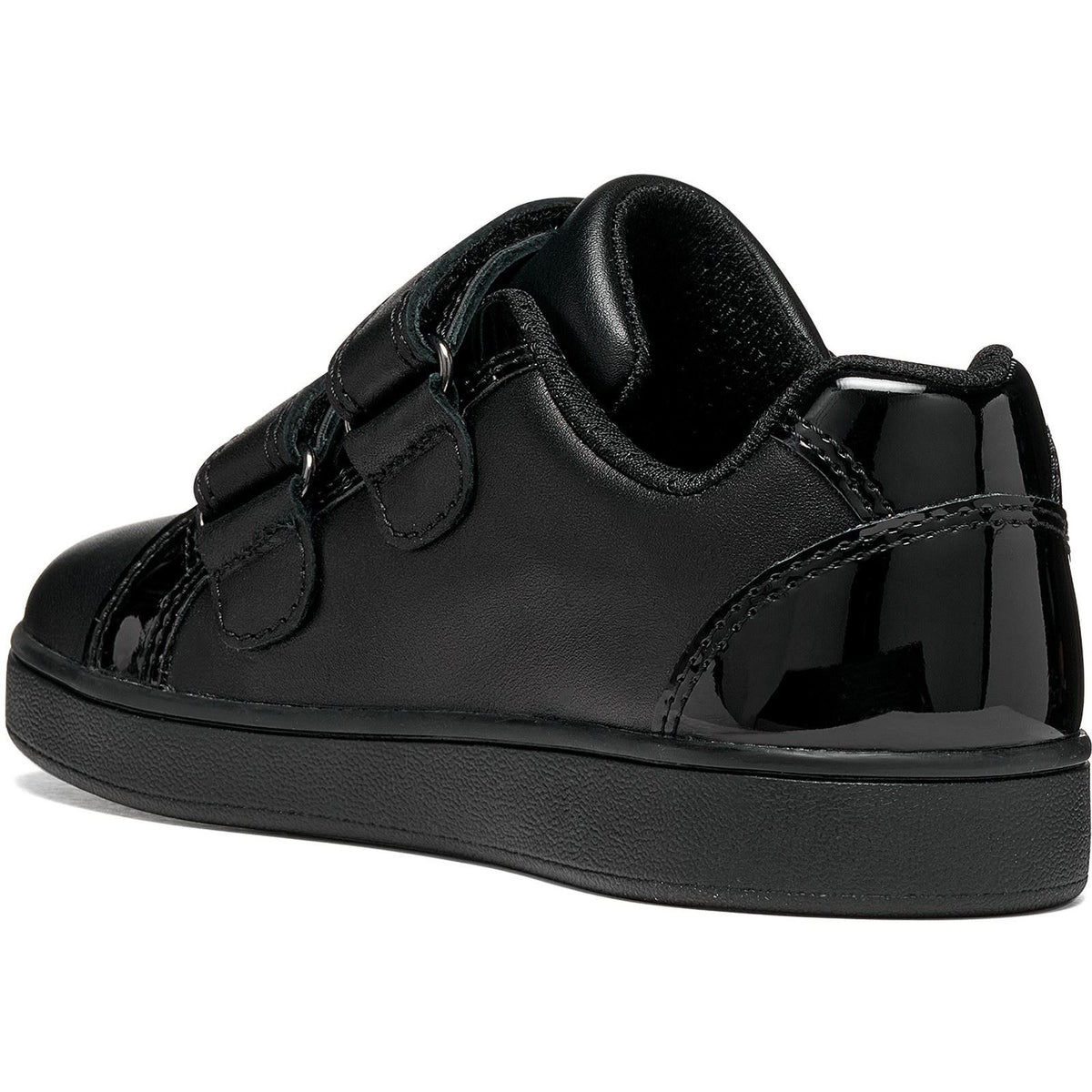 Geox J Eclyper Leather Girl's Black Trainers