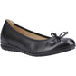 Hush Puppies Lucille Leather Women's Black Flats