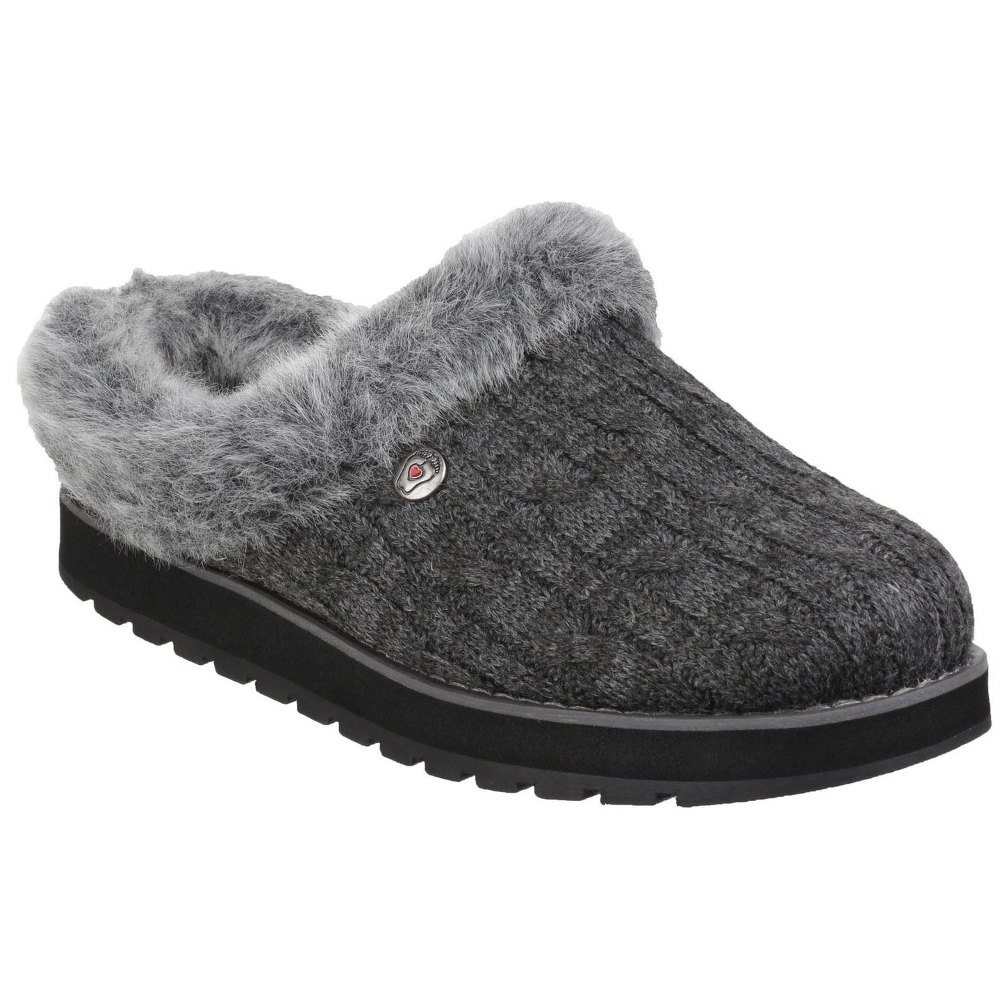 Skechers Women's Keepsakes Ice Angel Mule Slipper in Charcoal