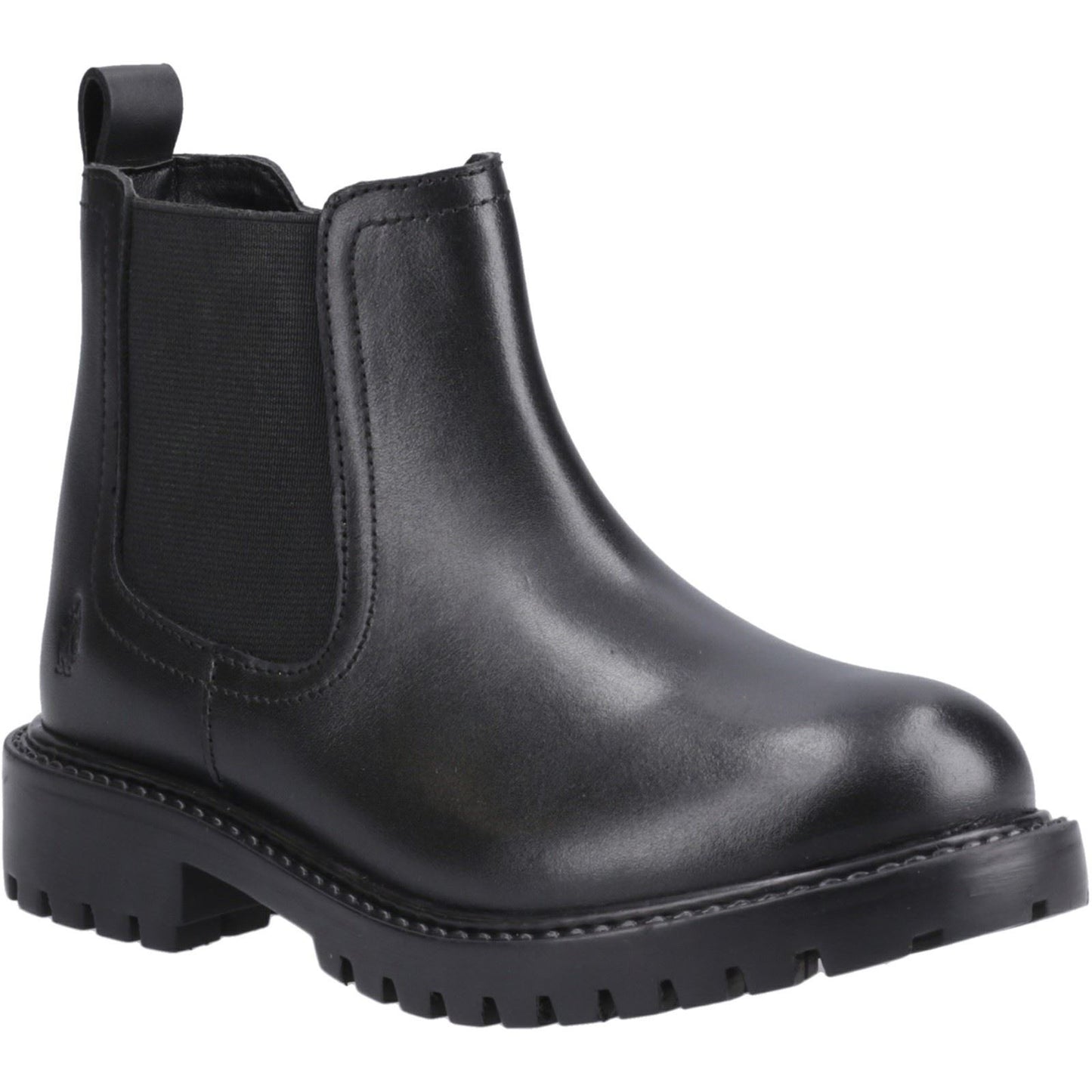 Hush Puppies Ariella Chelsea Leather Junior Black Boots