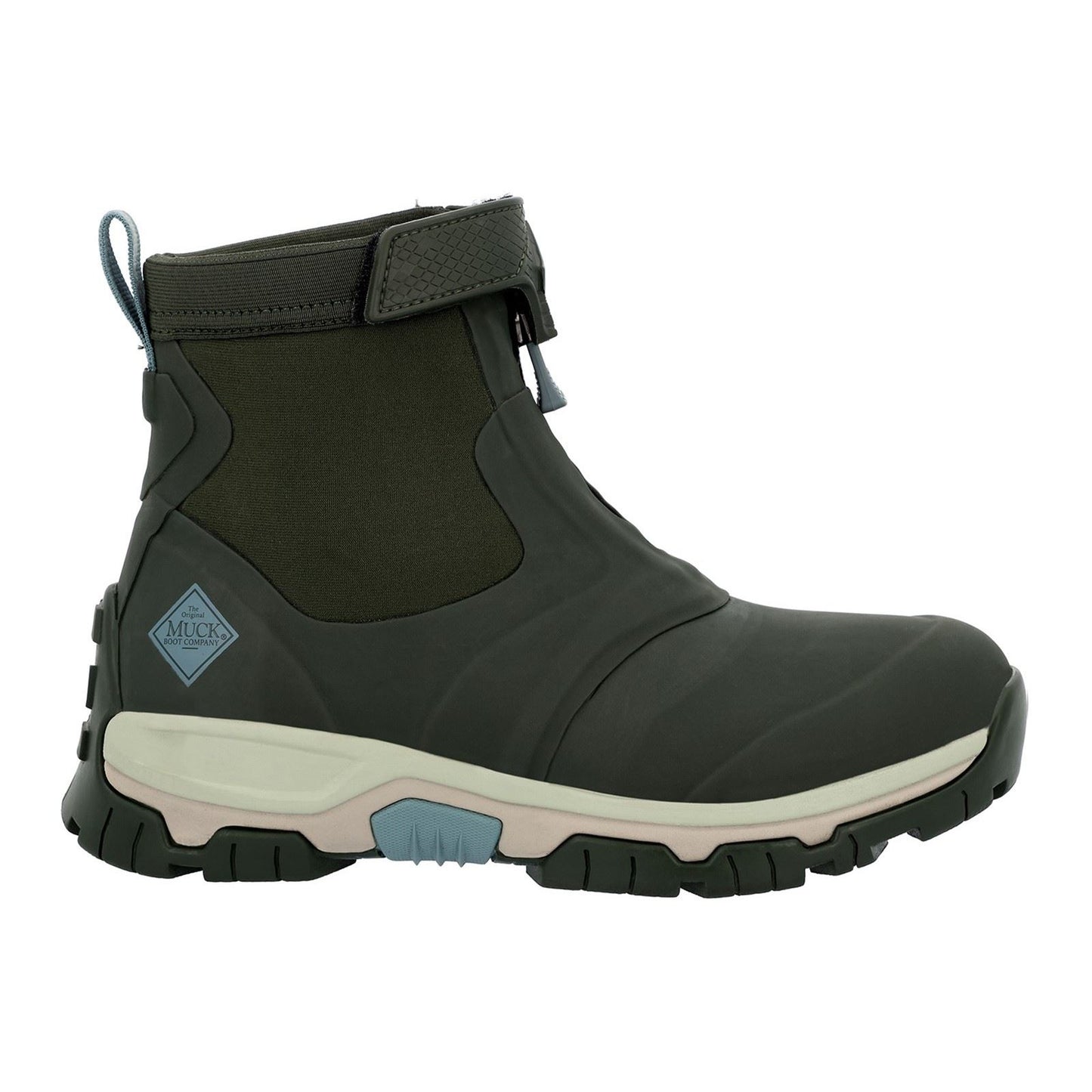 Muck Boots Apex Mid Zip Wellington in Moss