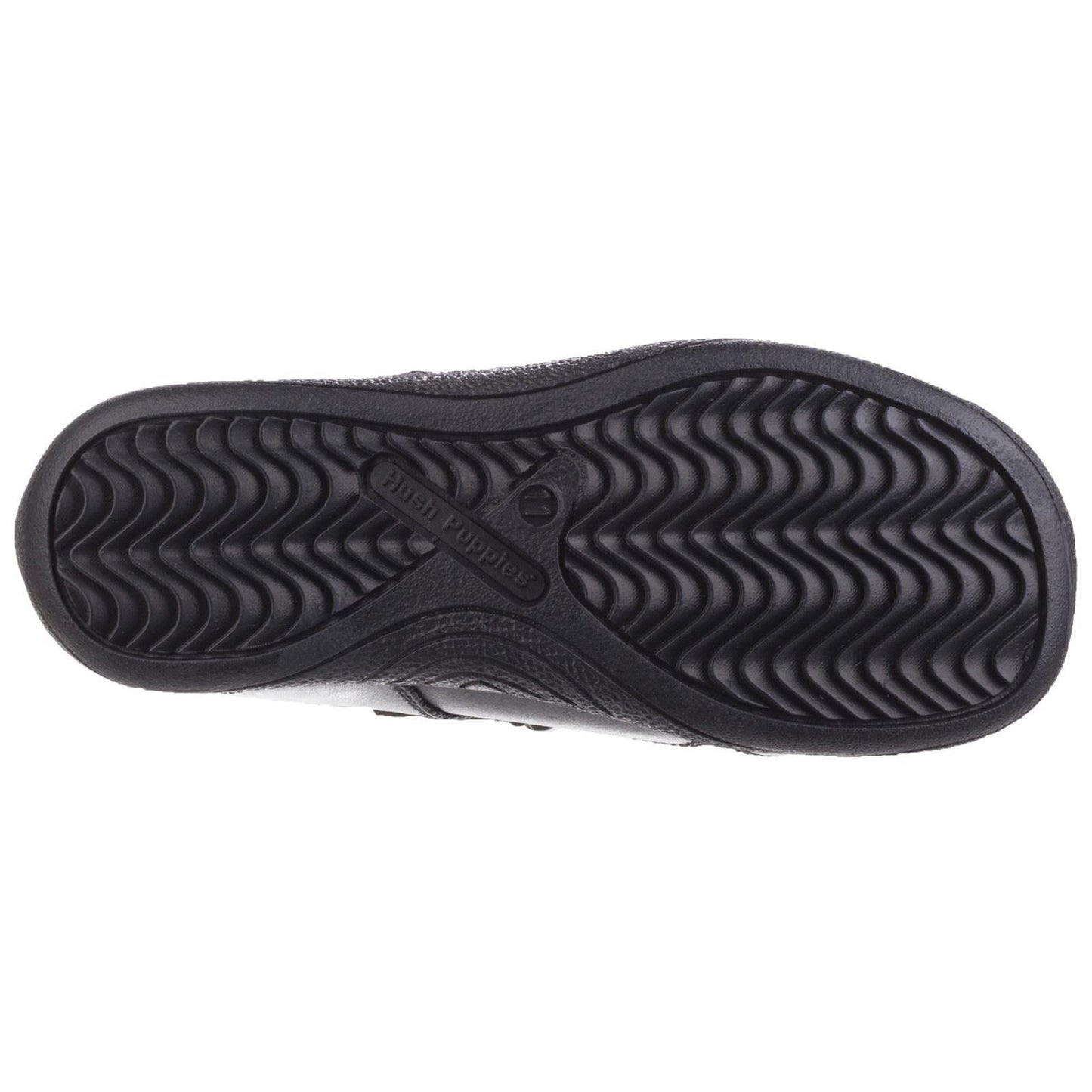 Hush Puppies Cindy Junior Leather Girls Black Shoes