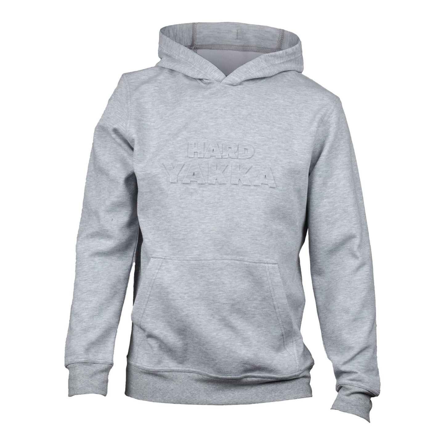 Hard Yakka Men's Embossed Pullover Hoodie in Light Grey Marle