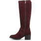 Hush Puppies Heidi Leather Women's Bordeaux Heeled Knee High Boots