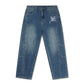 Ed Hardy Serpent Skull Graphic Relaxed Men's Mid Blue Jeans
