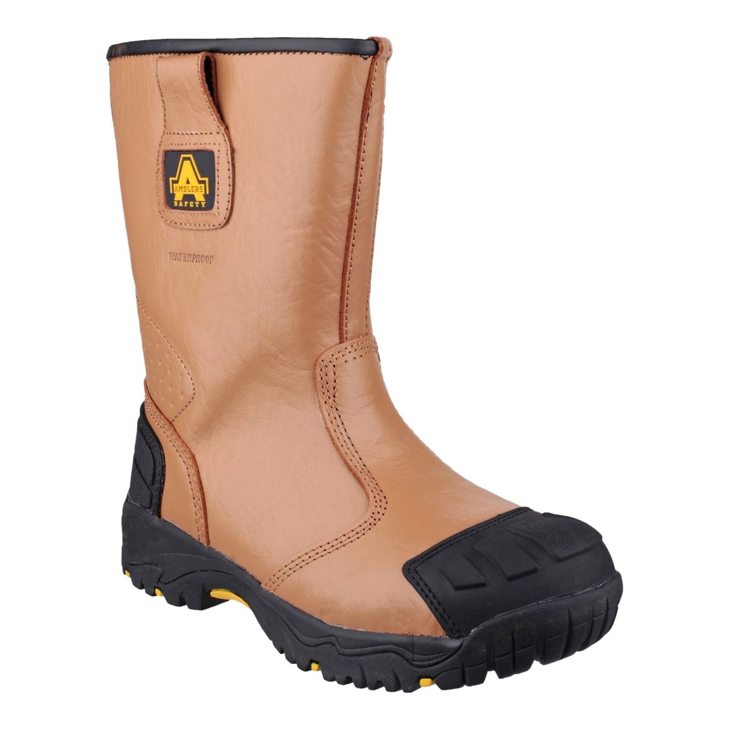 Amblers Safety Men's FS143 Waterproof pull on Safety Rigger Boot in Tan