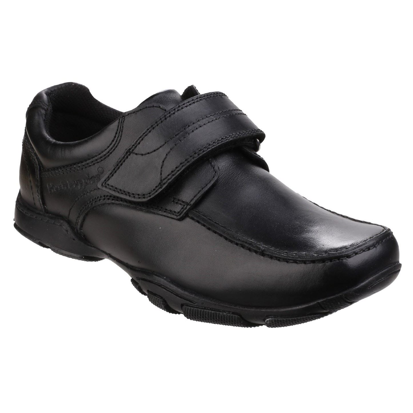 Hush Puppies Freddy 2 Junior Boys Black Leather Shoes