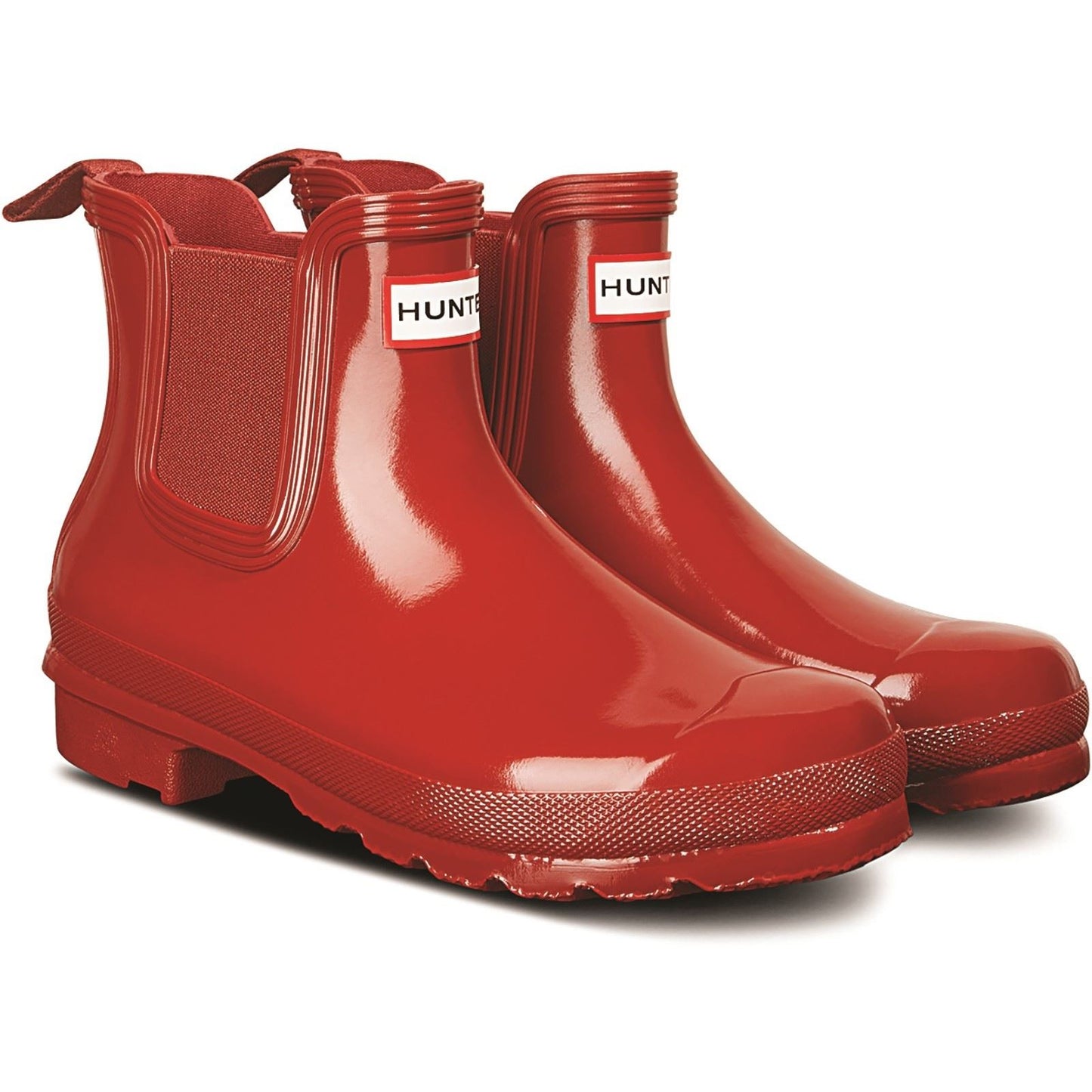 Hunter Women's Womens Original Chelsea Gloss Boot in Military Red