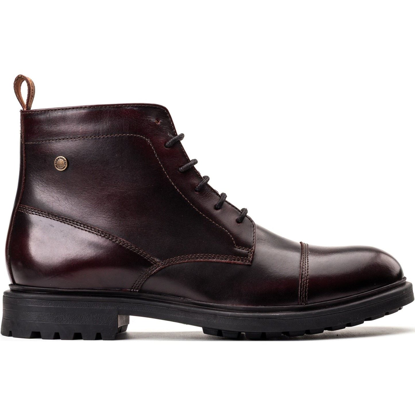Base London Boulton Leather Men's Bordo Ankle Boots