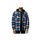 Hard Yakka Men's Quilted Flannel Shacket in Blue