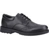 Hush Puppies Brian Leather Youth Black Brogues