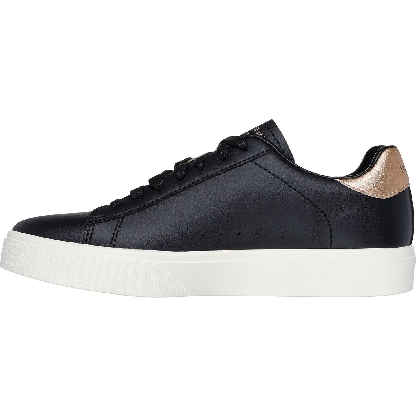 Skechers Women's Eden LX - Beaming Glory Trainer in Black/Rose Gold
